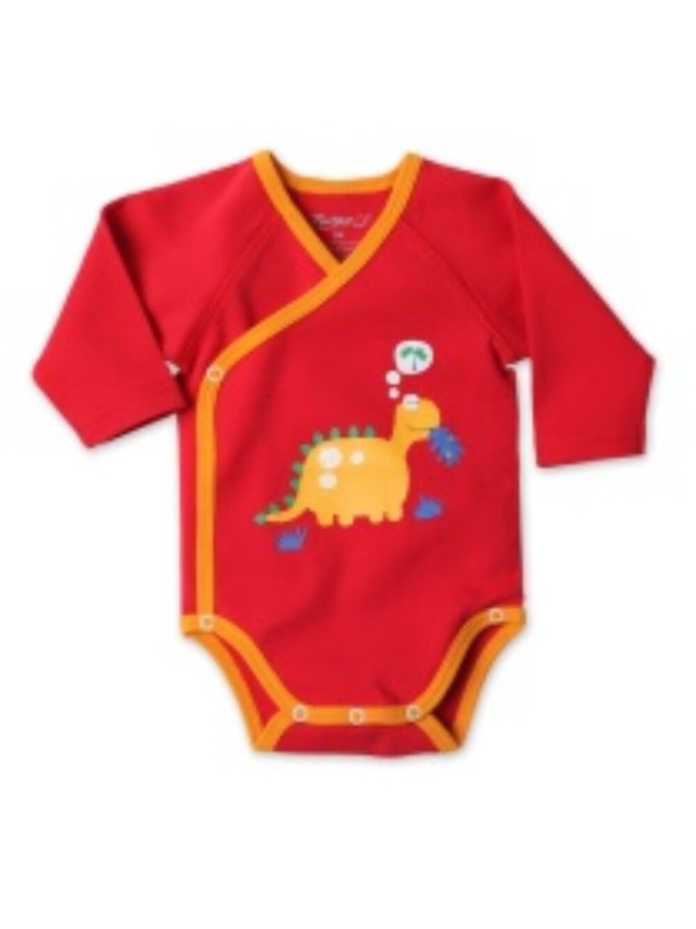 NWT Zutano Baby Long Sleeve Body Wrap Dinosaur Red Tee